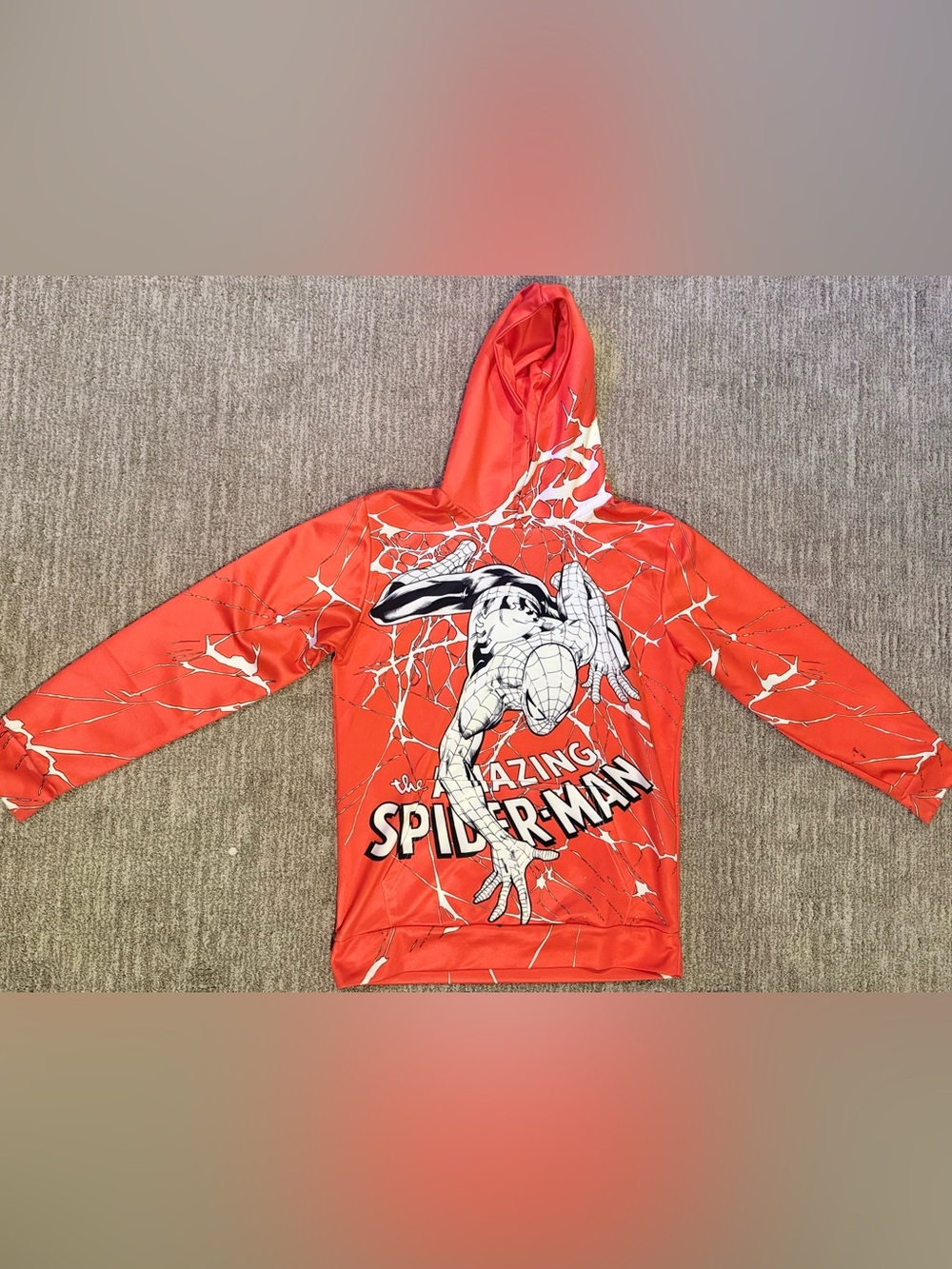 Kids The Amazing Spider-Man Red Graphic Hoodie